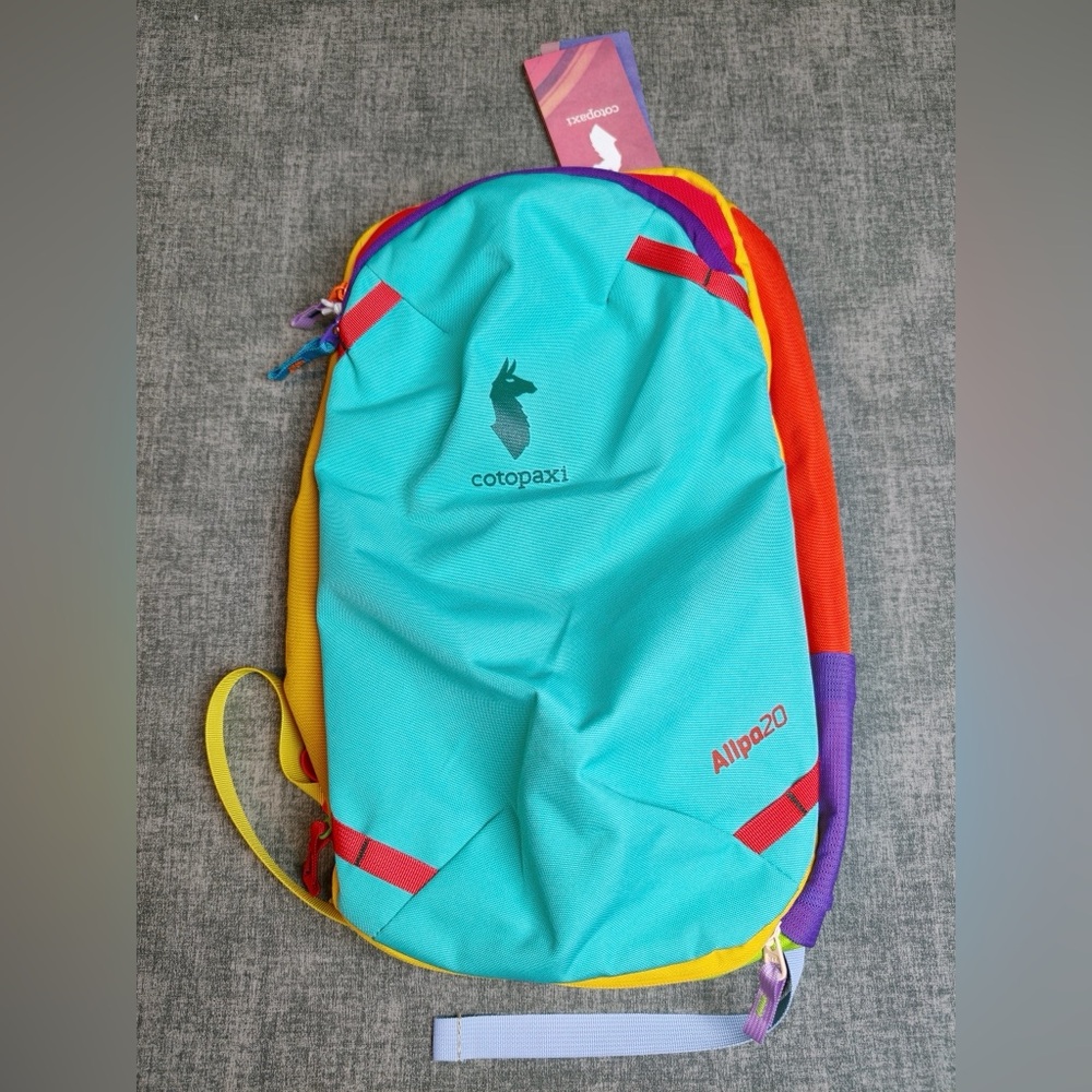 cotopaxi Allpa 20L Colorblock Backpack - Teal with Red, Yellow, Purple & Orange